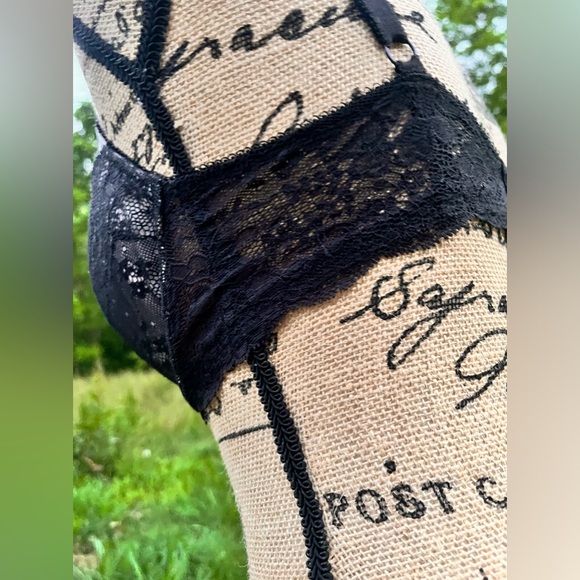 Victorias Secret DREAM ANGELS Lined Demi Bra • black lace & white trim • 34DD • - Picture 7 of 16